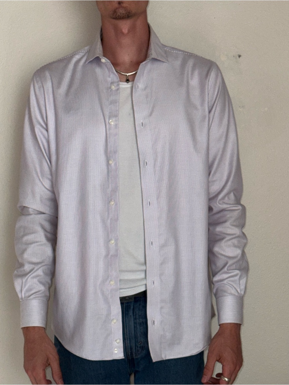 Men's Classic Light Lavender Dress Shirt - Modern Fit